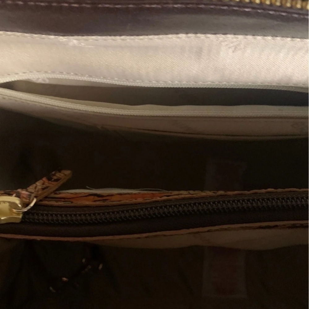 BRAHMIN BERGAMOT COLLECTION SMALL FINLEY SATCHEL BAG - Picture 7 of 10